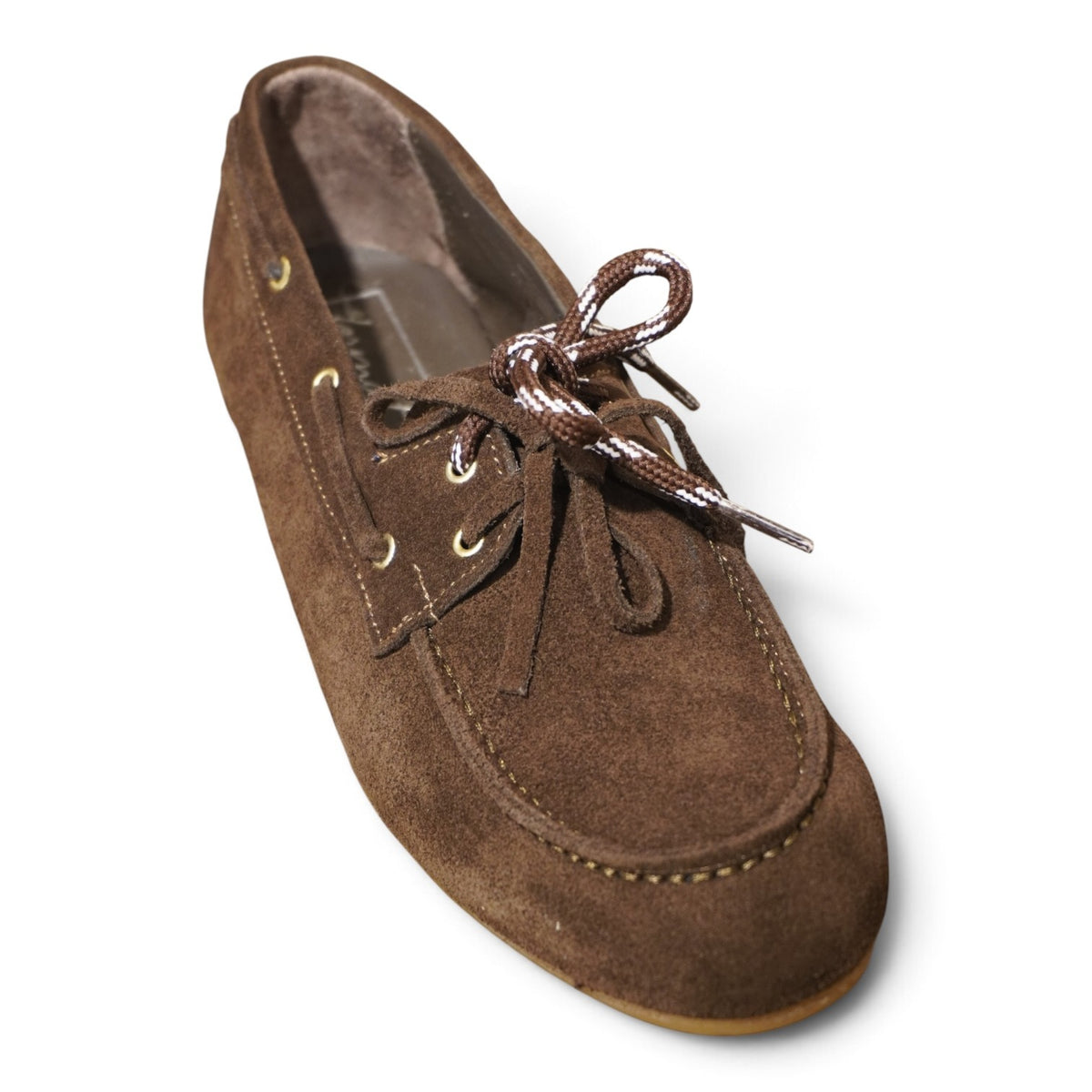 Mocassino da barca taupe con lacci